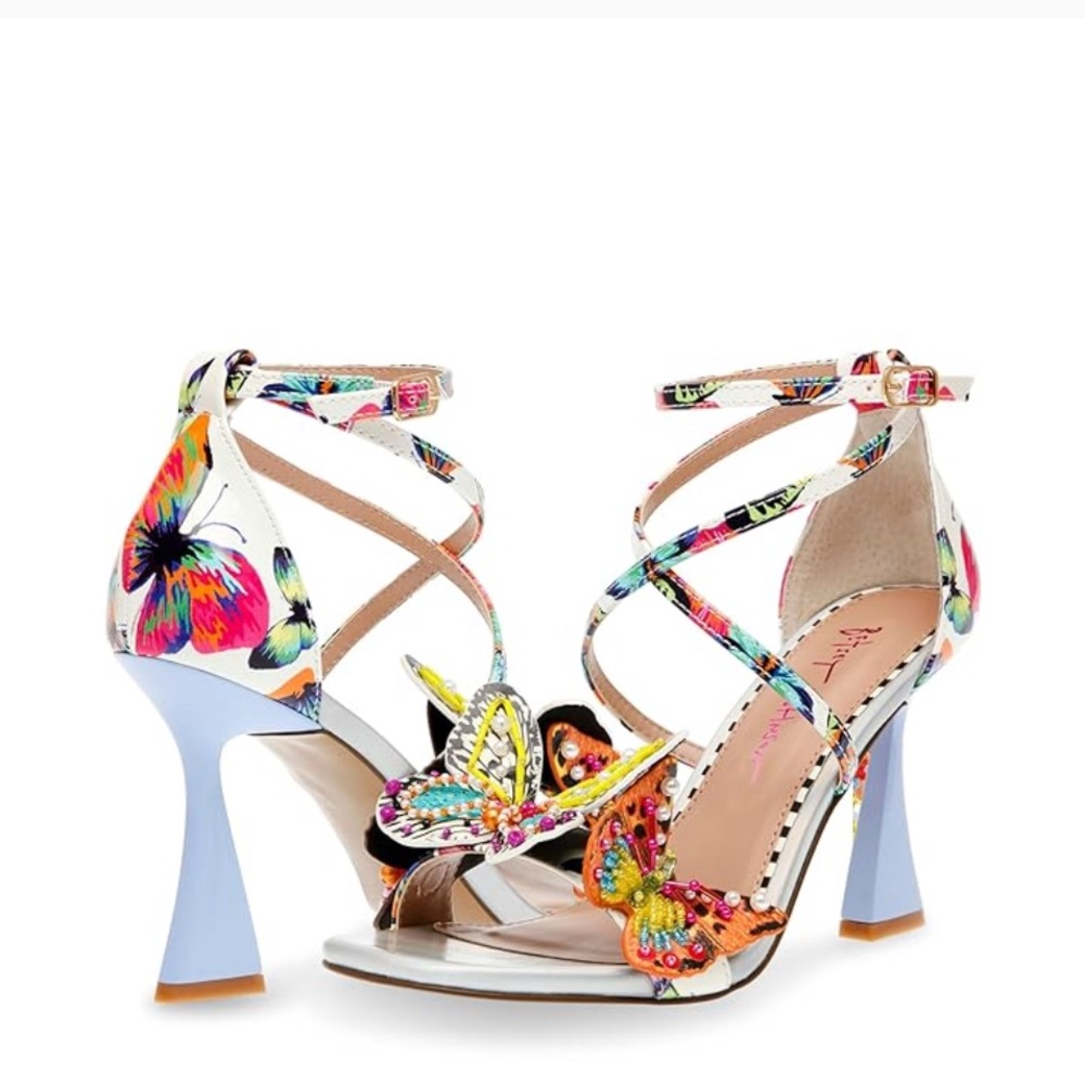 Betsey Johnson Women's Trudie Butterfly Strappy Dress Sandals Size 6.5 New